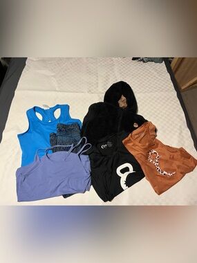 ZYIA Activewear Assorted Tops in Blue, Lavender, Black, Rust